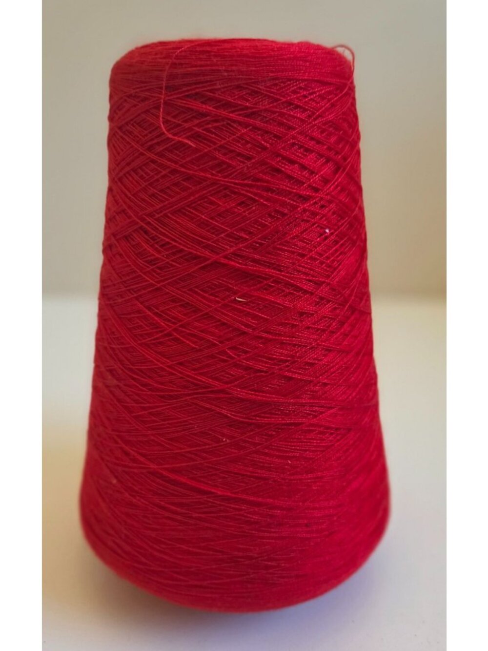 Vintage Dixie Red Yarn 24/2 CPM Cone Thread 7 Inches Tall Made In USA